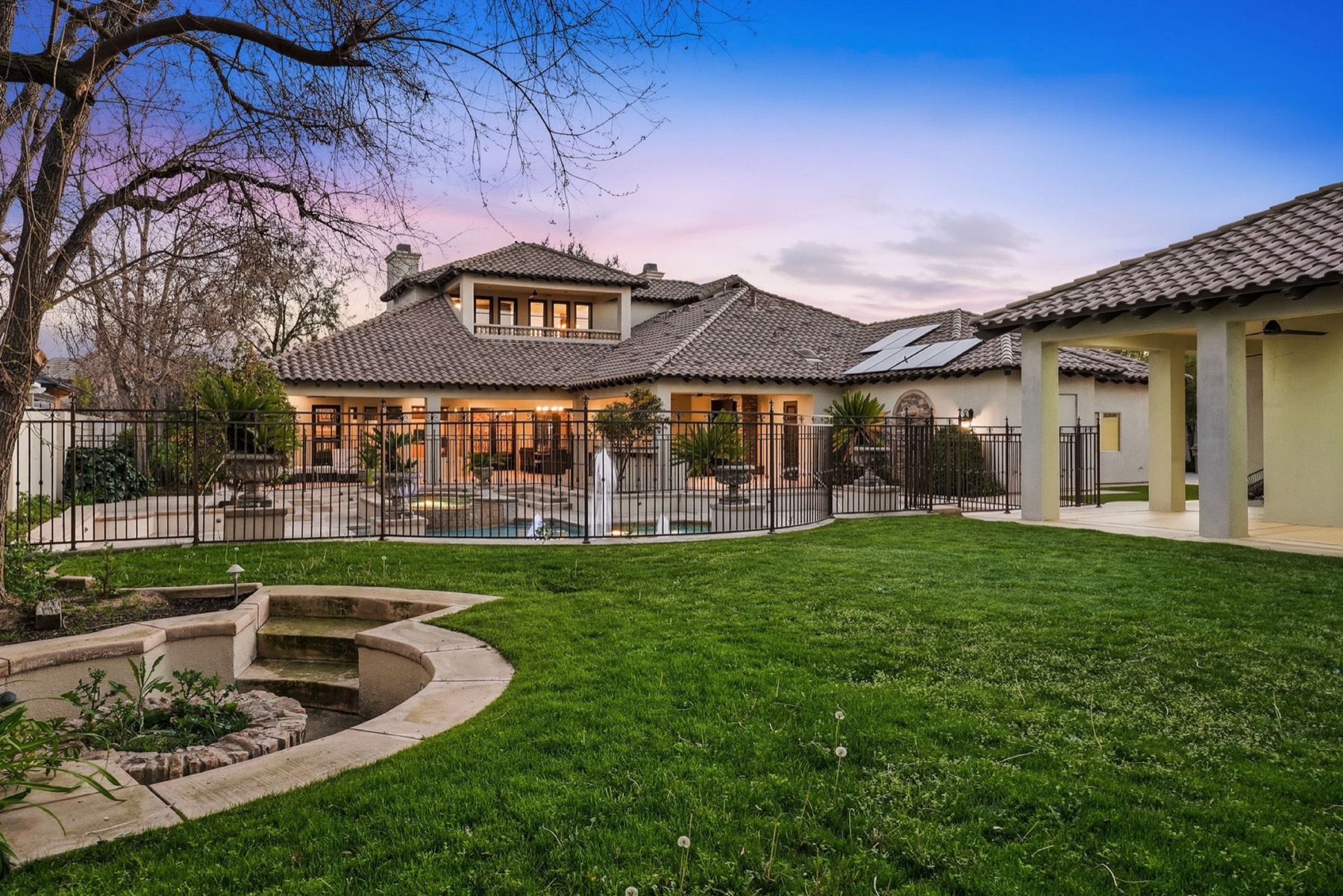 Landscaped backyard and patio