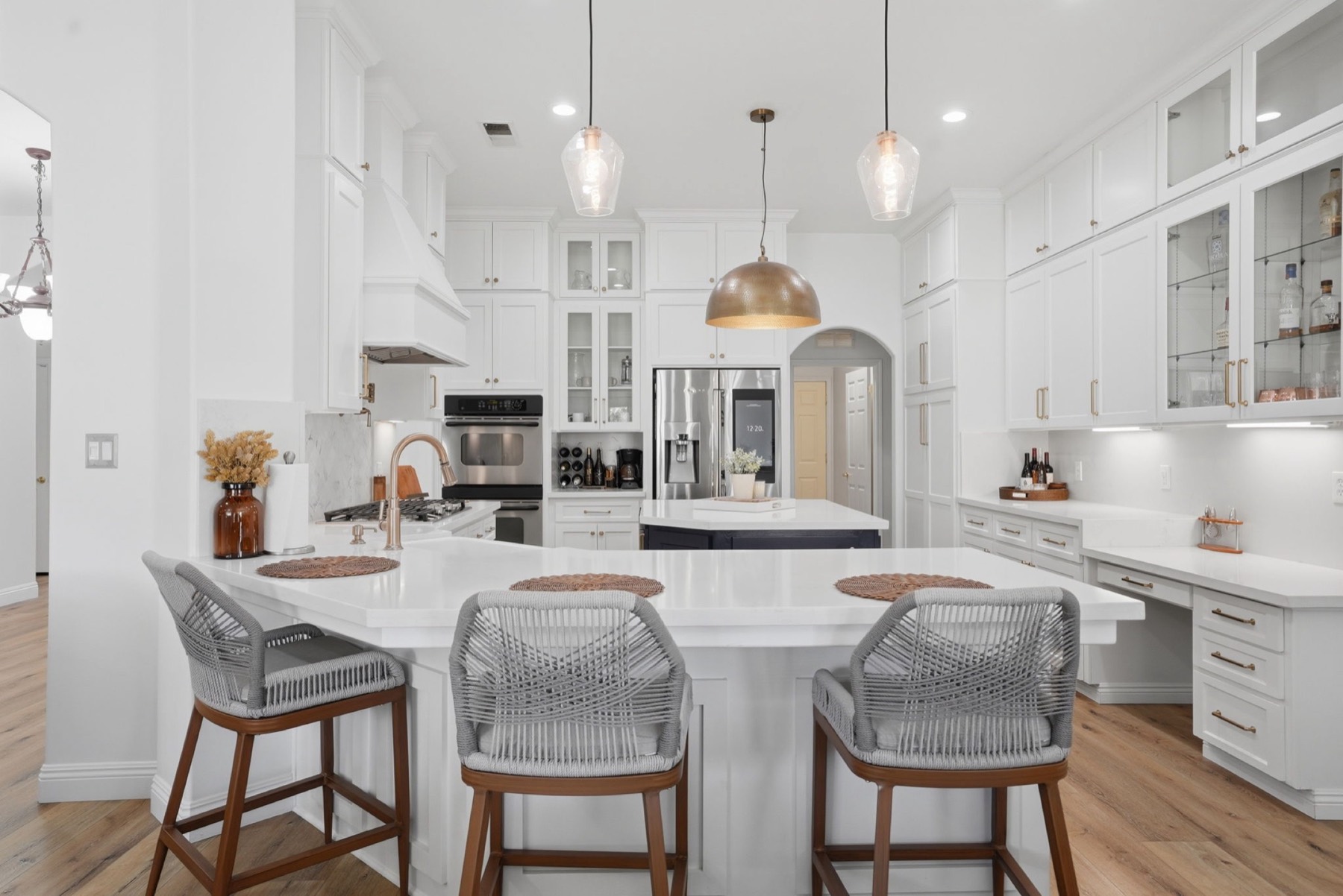 Bright luxury kitchen interior