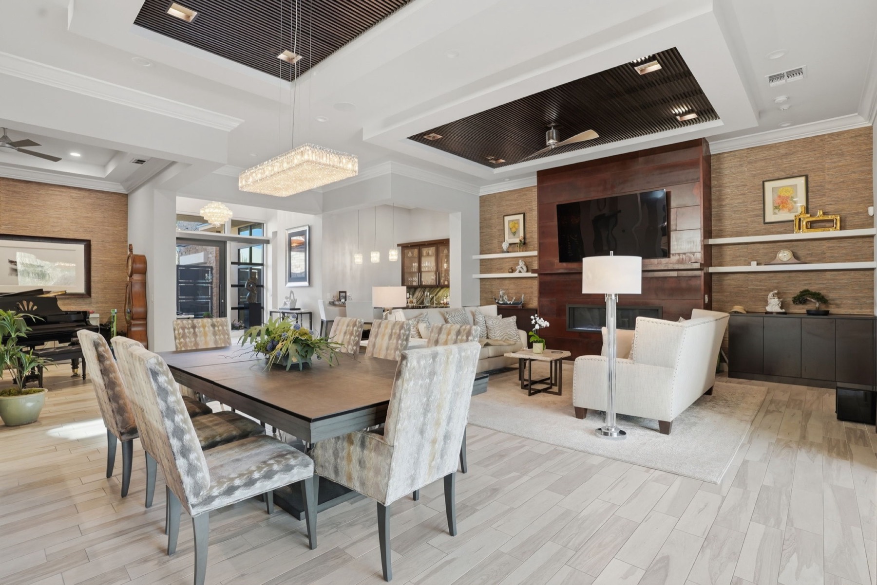 Luxury living and dining interior